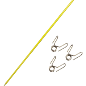Varilla de Fibra de Vidrio 1.20m x 10mm c/2 clips SAN MIGUEL