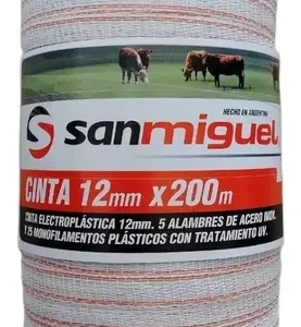 Cinta Electroplastica 200 mts 5 hebras 12mm San Miguel