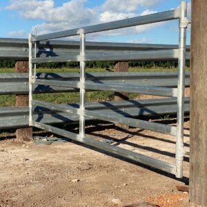 Tranquera galvanizada reforzada oval 3.50 x 1.20